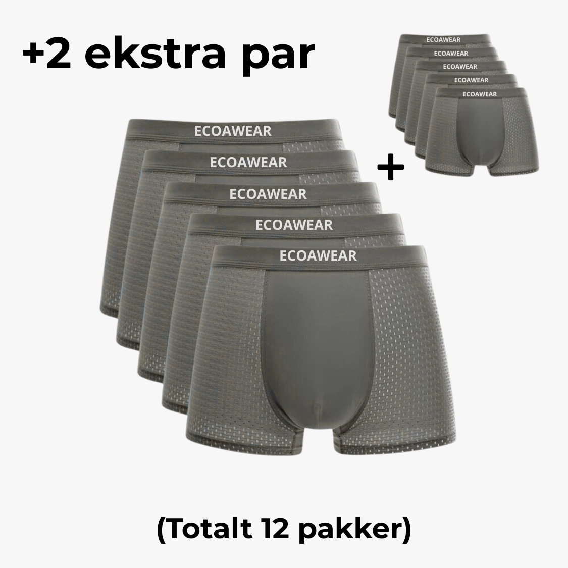 ECOAWEAR® Bambusbokser 5-pakning | Få 7 ekstra GRATIS
