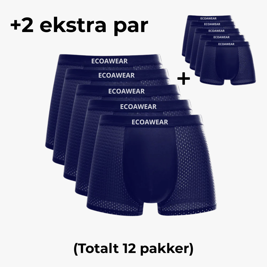ECOAWEAR® Bambusbokser 5-pakning | Få 7 ekstra GRATIS