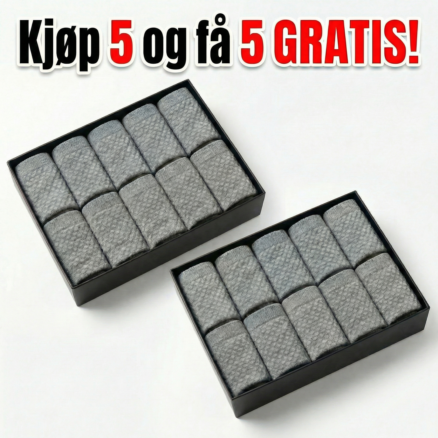 ECOAWEAR® Bambusstrømper 5-pakning | Få 5 ekstra GRATIS